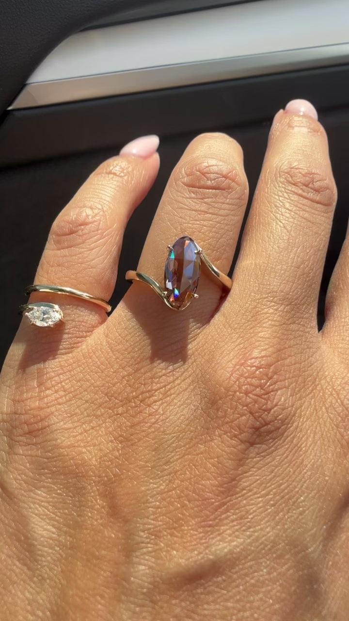 Solana — Desert Diamond Bypass  Engagement Ring
