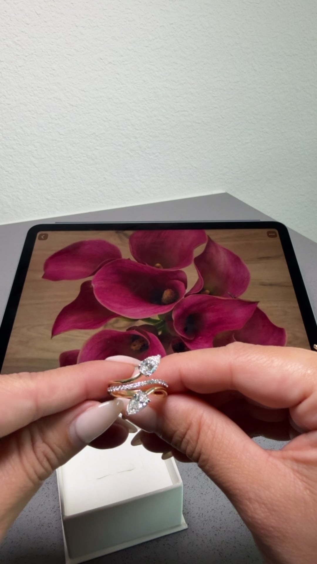 Vivienne Bypass Pear Ring